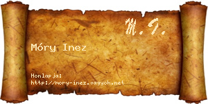 Móry Inez névjegykártya